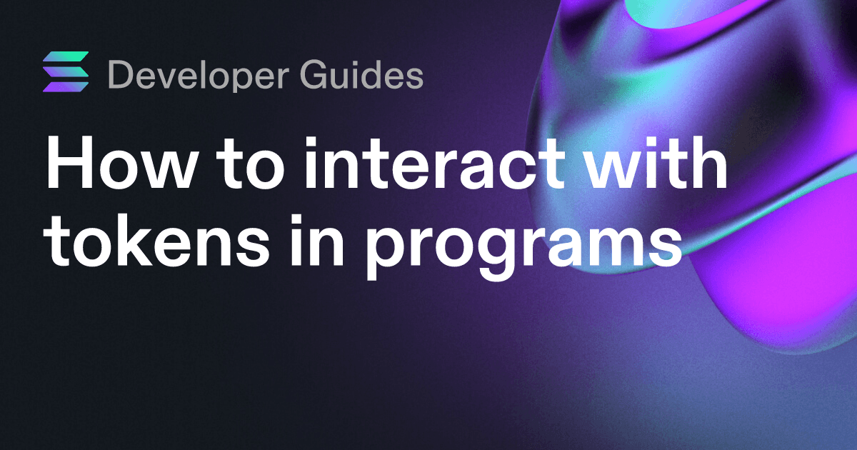 How interact with tokens in programs