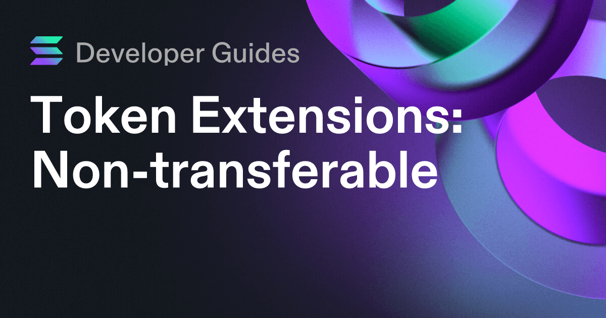 How to use the Non-transferable extension